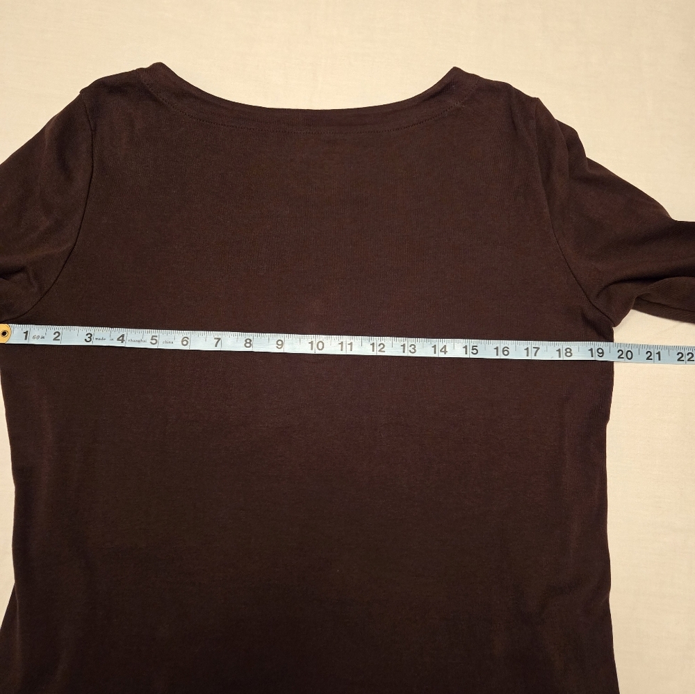 Brown 3/4 Sleeve Top - Picture 5 of 7